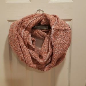 Pink & Lavender Lightweight Preppy Tweed Knit Balaclavas Infinity Circle Scarf